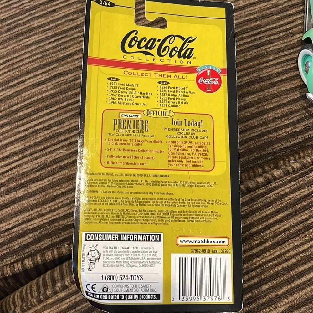 Matchbox Collectibles Coca-Cola 1962 VW Beetle Bug Diecast 1:64 NIB